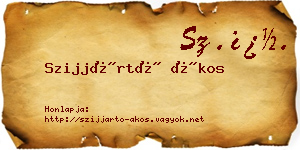Szijjártó Ákos névjegykártya